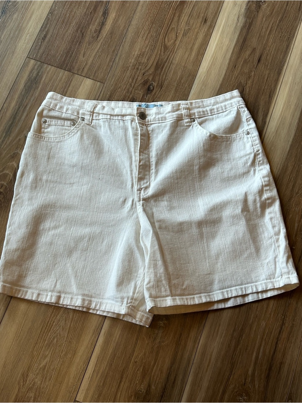 Kim Rogers White Denim Shorts - Classic Clean Look